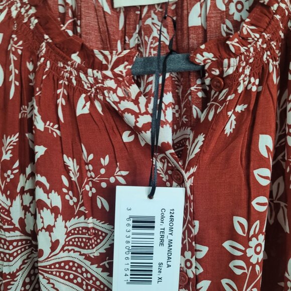 NWT PETITIE MENDIGOTE Romy Midi Dress in Terra Color - Picture 4 of 7